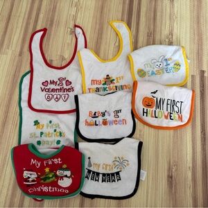 Holiday Baby Bib Set
